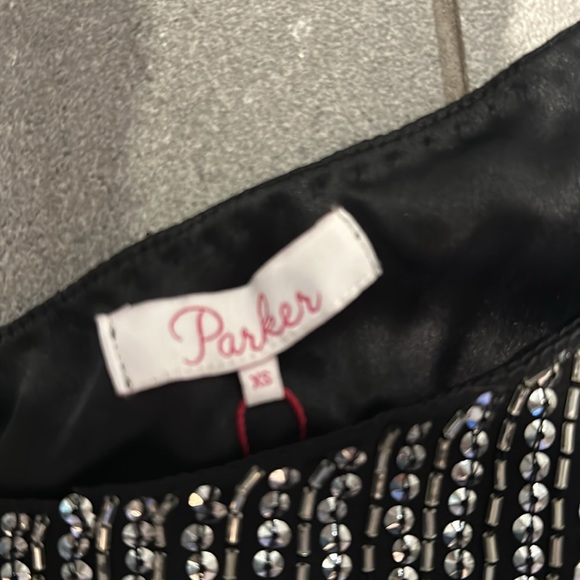 NWT Parker one shoulder black/sequin top - XS - Picture 3 of 4